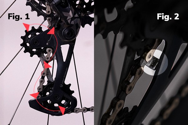 how to route the chain through a 12 speed sram derailleur